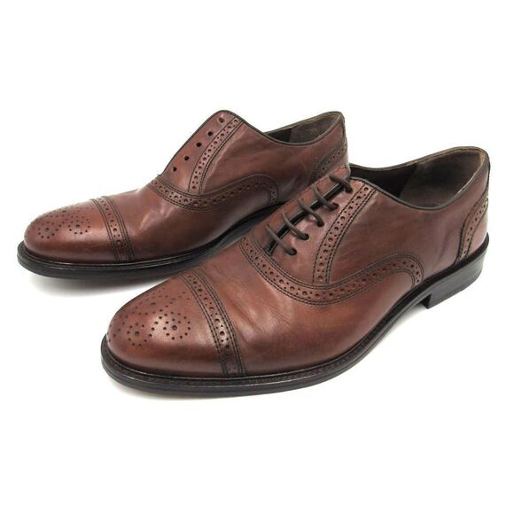 JOHNSTON & MURPHY LEWIS BROWN CAP TOE MEN\'S SHOES SZ 9 main image 8